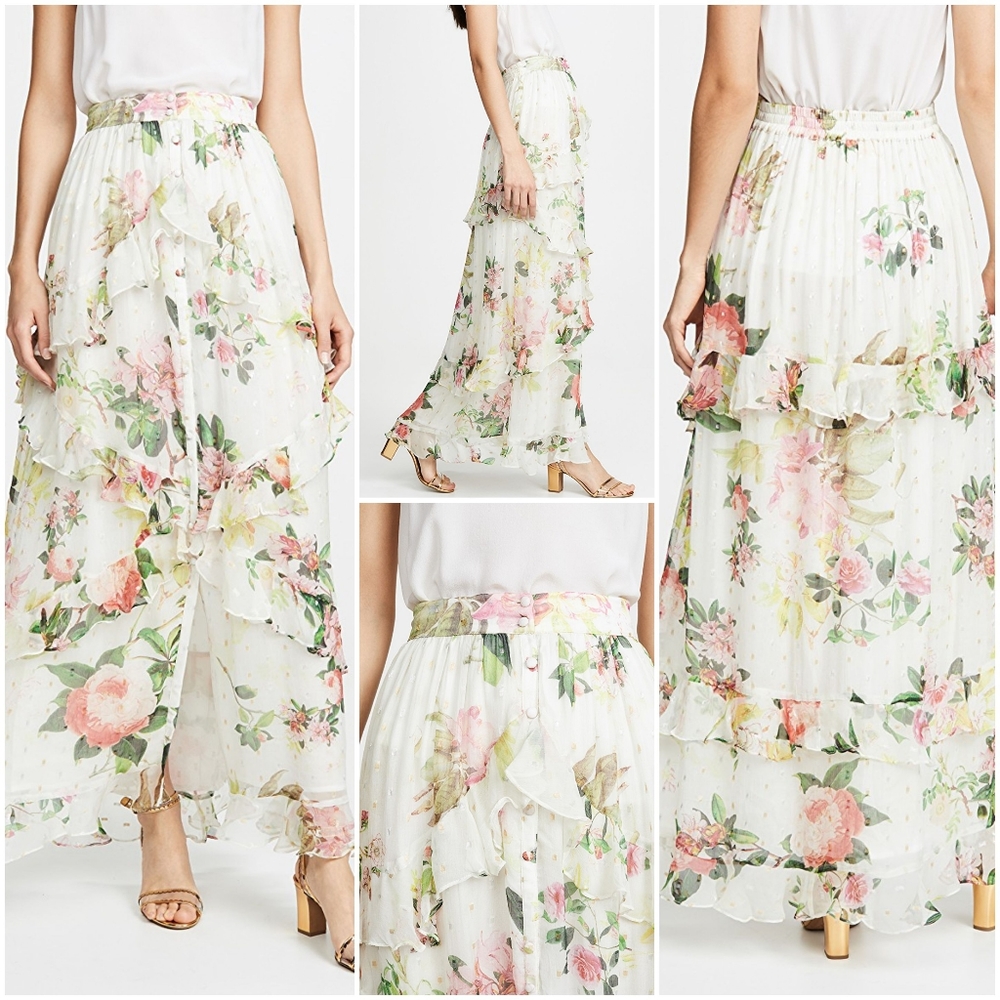 Rococo Long Floral Skirt Size S